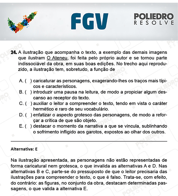 Questão 24 - Objetivas - FGV 2018