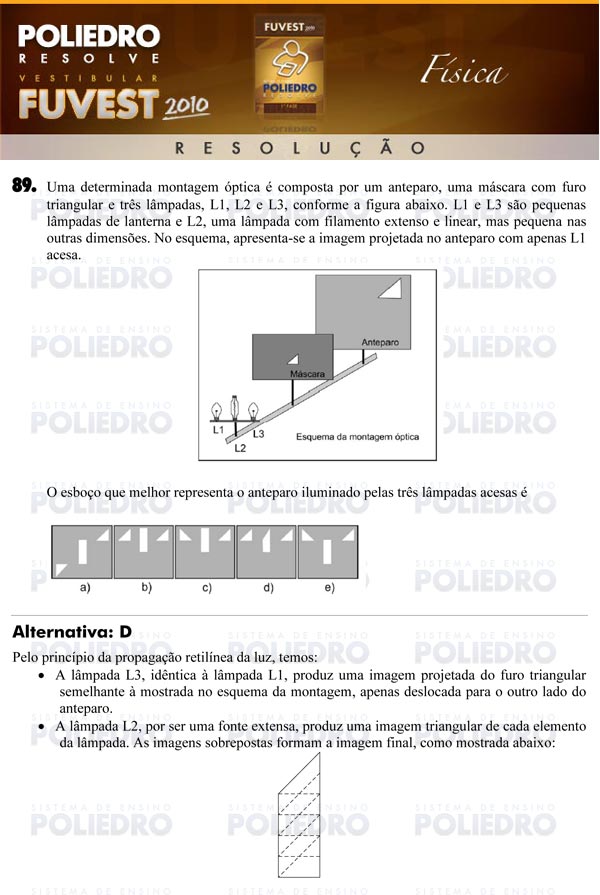 Questão 89 - 1ª Fase - FUVEST 2010