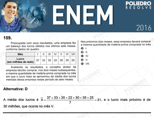 Questão 159 - 2º dia (PROVA CINZA) - ENEM 2016