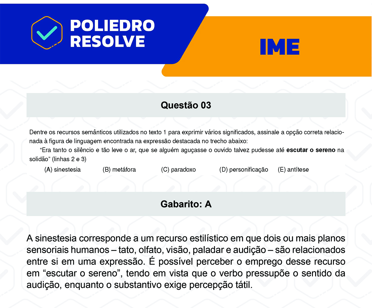 Questão 3 - 2ª Fase - Português/Inglês - IME 2023