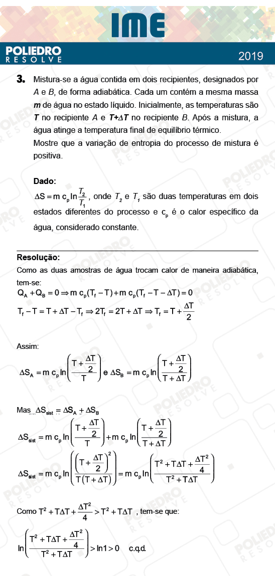 Dissertação 3 - 2ª Fase - Química - IME 2019