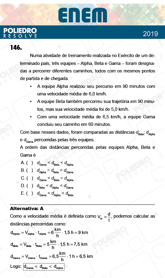 Questão 146 - 2º Dia - Prova AZUL - ENEM 2018