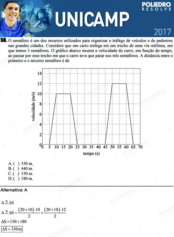 Questão 58 - 1ª Fase - UNICAMP 2017