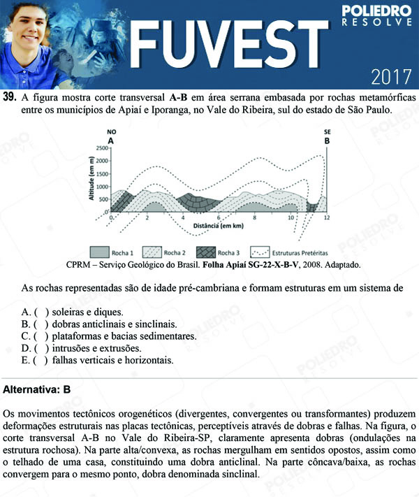 Questão 39 - 1ª Fase - FUVEST 2017