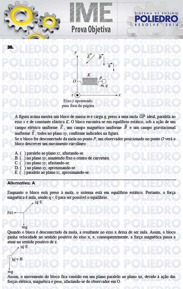 Questão 30 - Objetiva - IME 2014