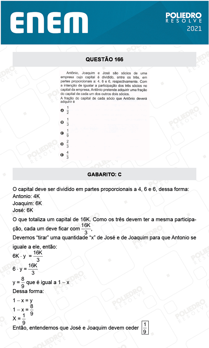 Questão 166 - 2º Dia - Prova Cinza - ENEM 2020