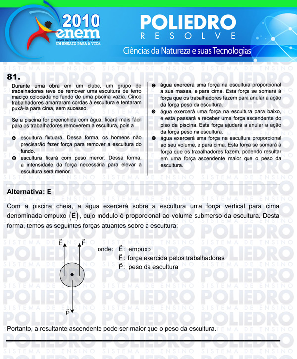 Questão 81 - Sábado (Prova azul) - ENEM 2010