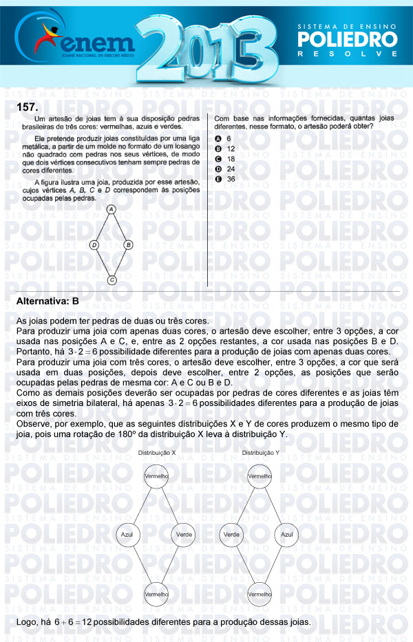 Questão 157 - Domingo (Prova Cinza) - ENEM 2013