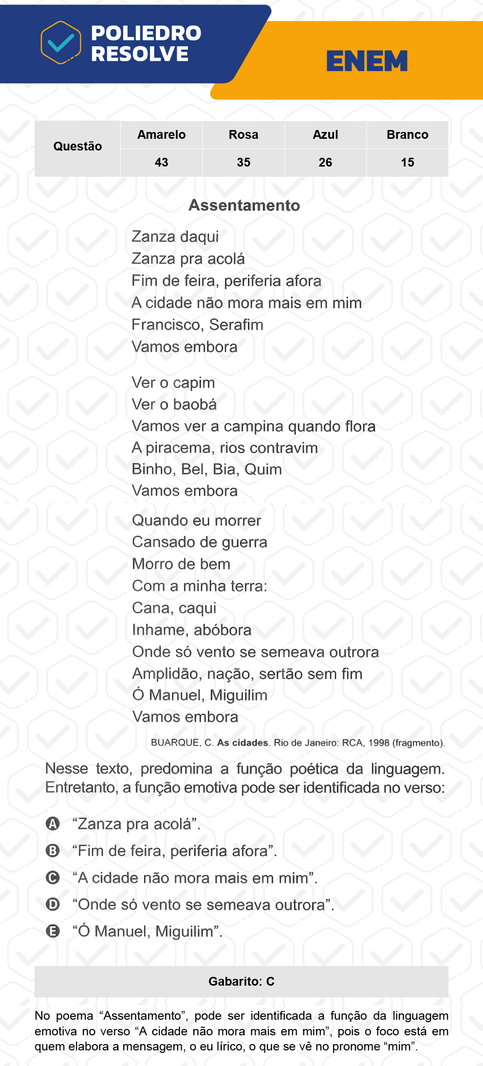 Questão 26 - 1º Dia - Prova Azul - ENEM 2022