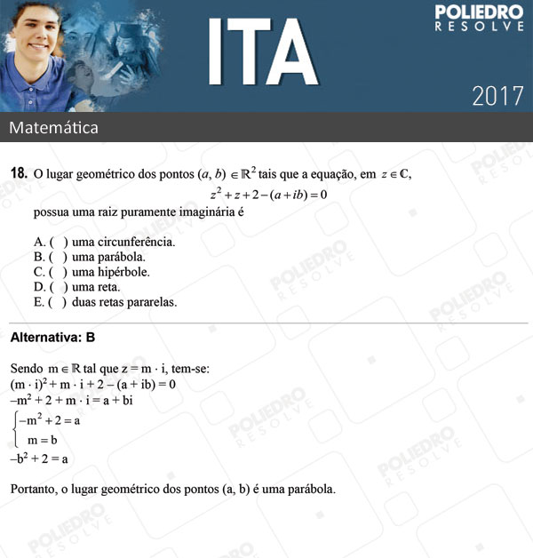 Questão 18 - Matemática - ITA 2017