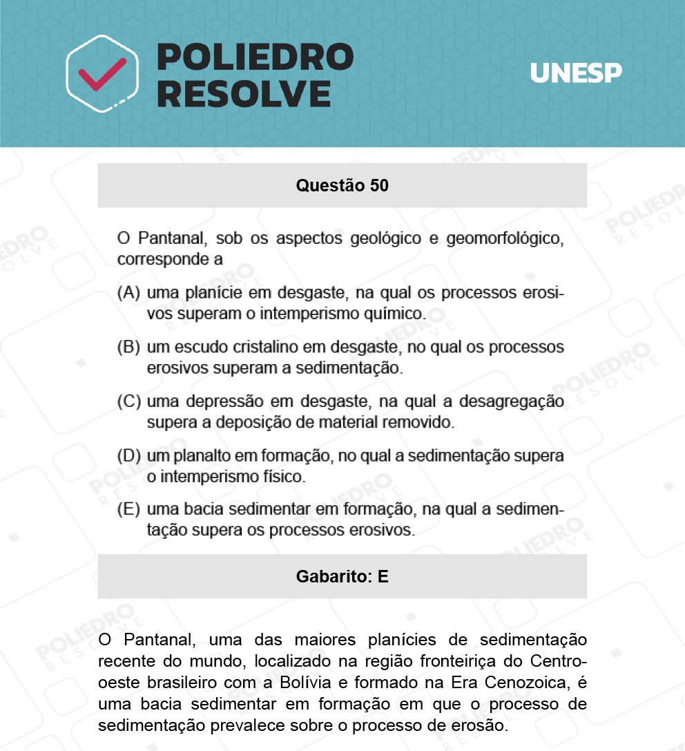 Questão 50 - 1ª Fase - Biológicas - UNESP 2022