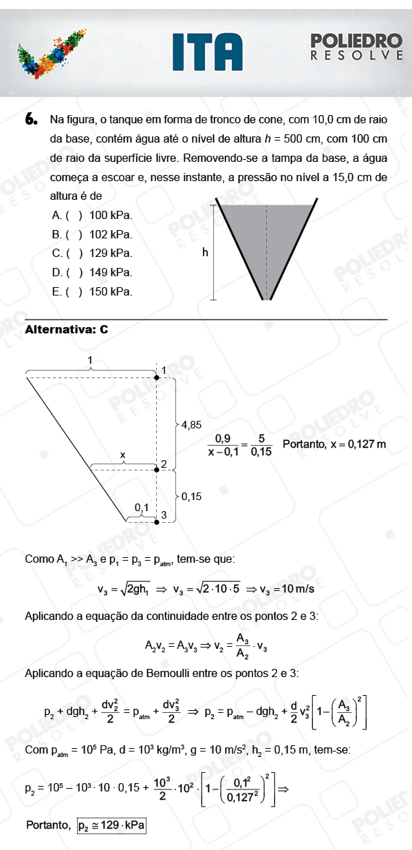 Questão 6 - Física - ITA 2018