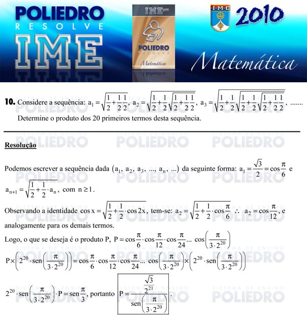 Dissertação 10 - Matemática - IME 2010