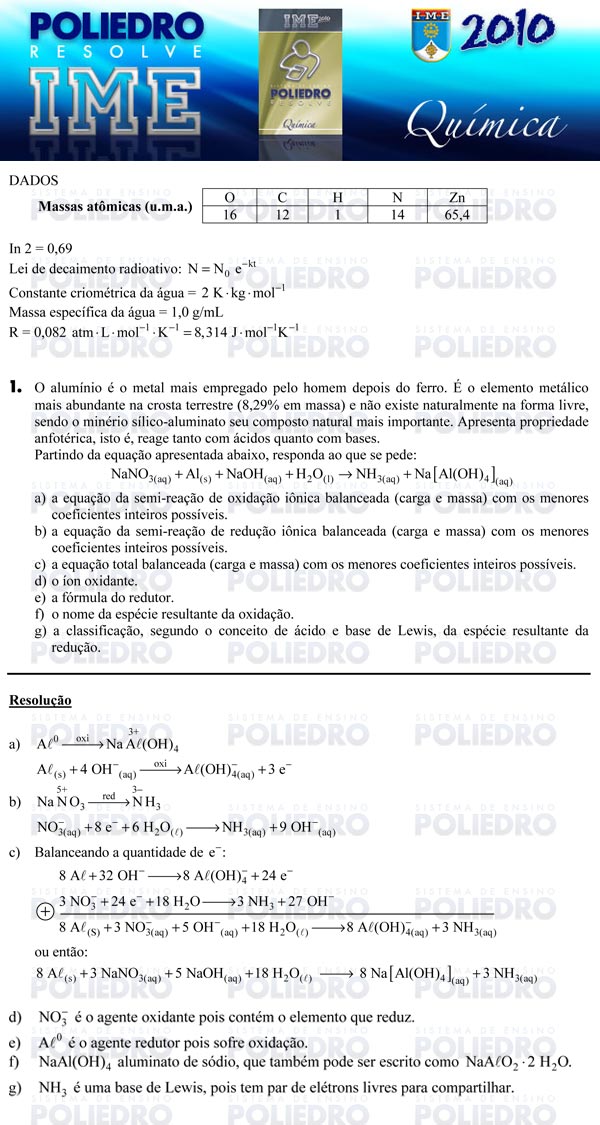 Dissertação 1 - Química - IME 2010