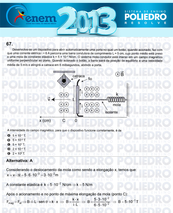 Questão 67 - Sábado (Prova Amarela) - ENEM 2013