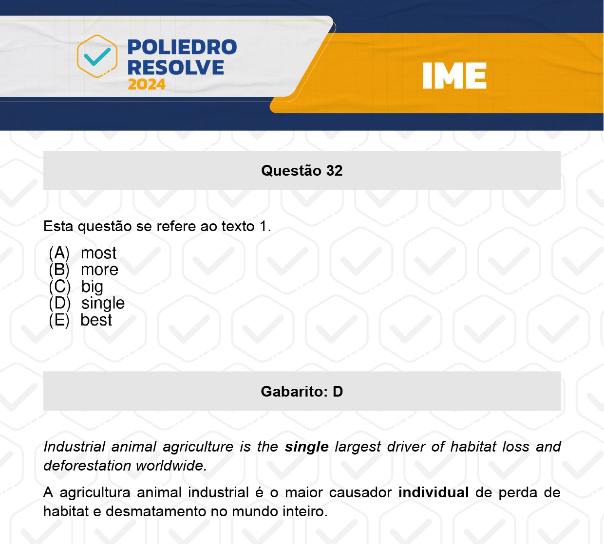 Questão 32 - 2ª Fase - 4º Dia - IME 2024