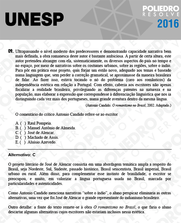 Questão 9 - 1ª Fase - UNESP 2016