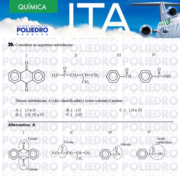 Questão 20 - Química - ITA 2013