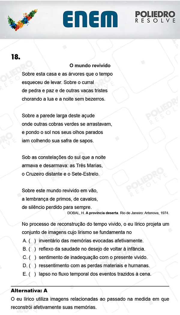 Questão 18 - 1º Dia (PROVA AZUL) - ENEM 2017