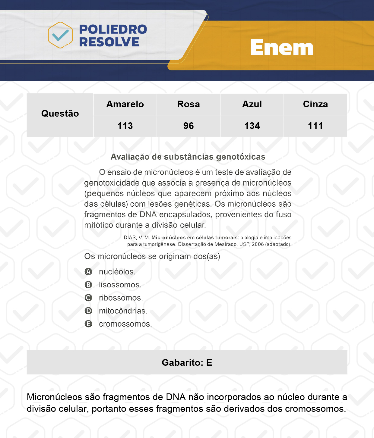 Questão 44 - Dia 2 - Prova Azul - Enem 2023