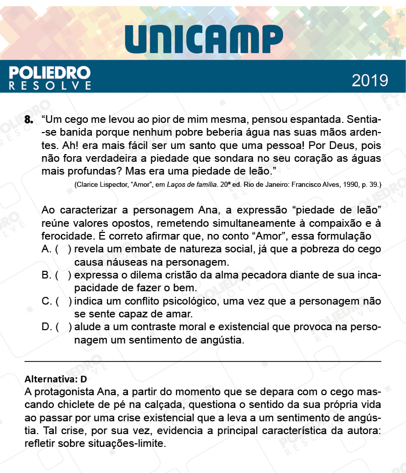 Questão 8 - 1ª Fase - PROVA Q e X - UNICAMP 2019