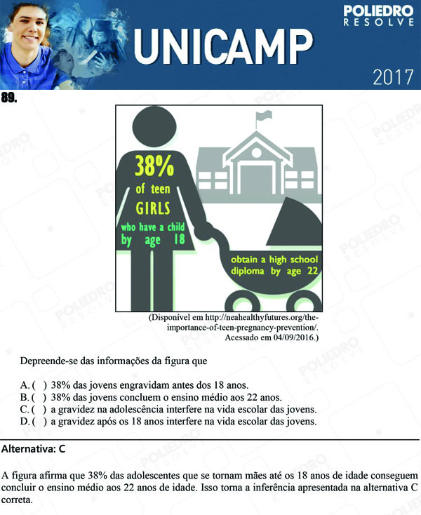 Questão 89 - 1ª Fase - UNICAMP 2017