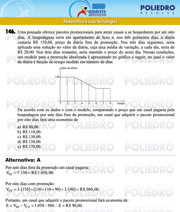 Questão 146 - Prova - ENEM 2009