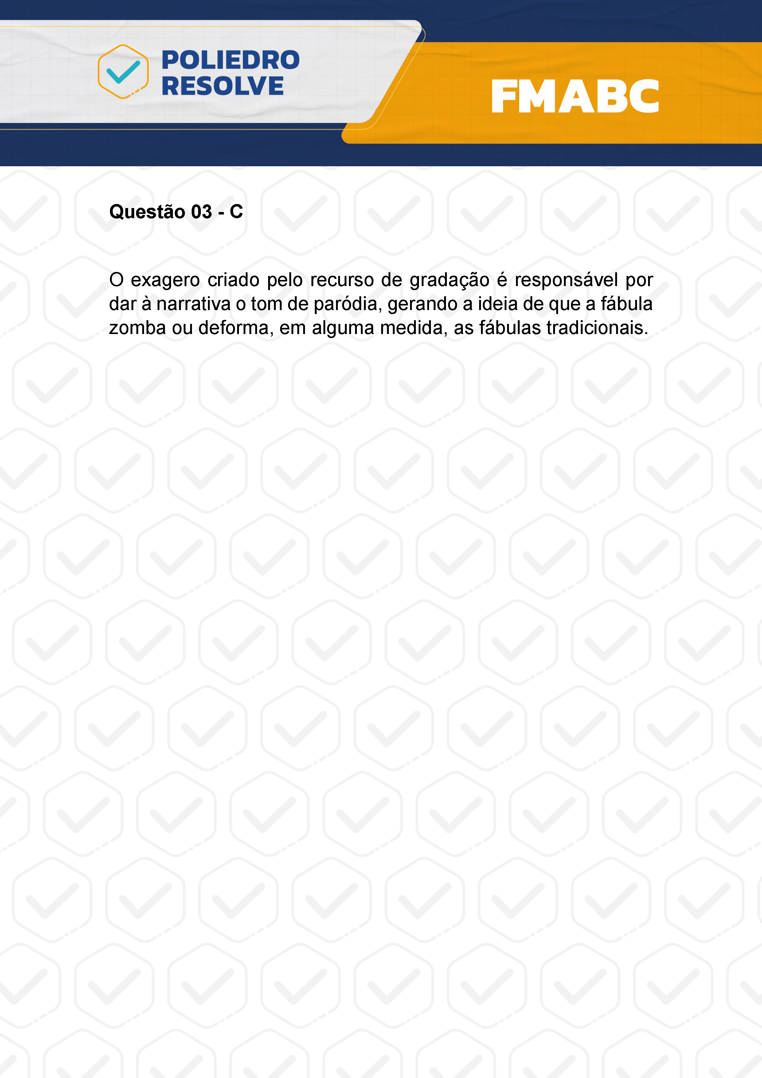 Questão 3 - Fase única - FMABC 2024