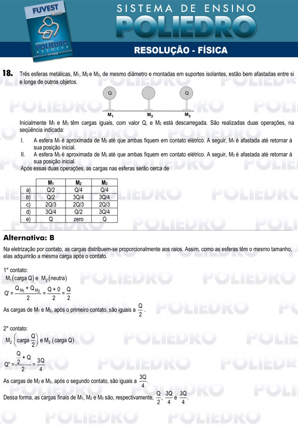 Questão 18 - 1ª Fase - FUVEST 2008