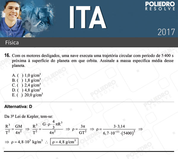 Questão 16 - Física - ITA 2017