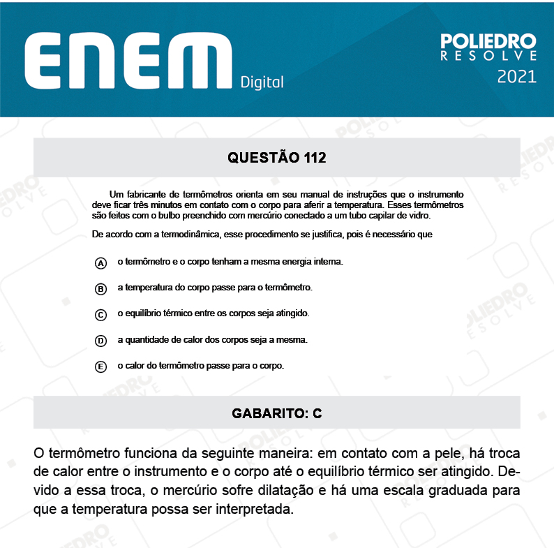 Questão 112 - 2º Dia - Prova Azul - ENEM DIGITAL 2020