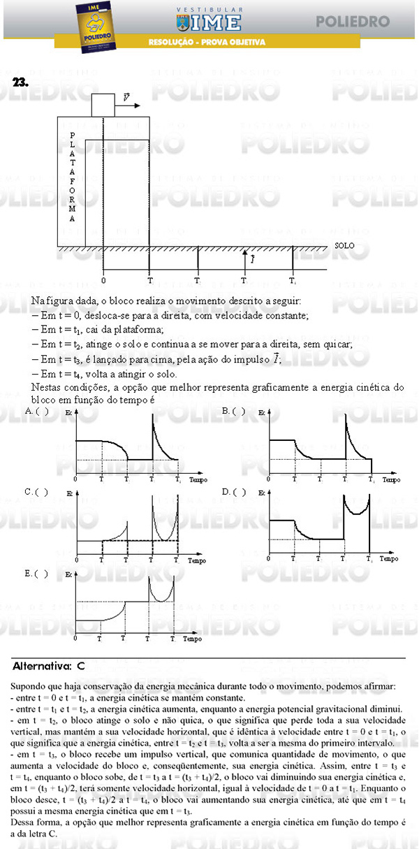 Questão 23 - Objetiva - IME 2009