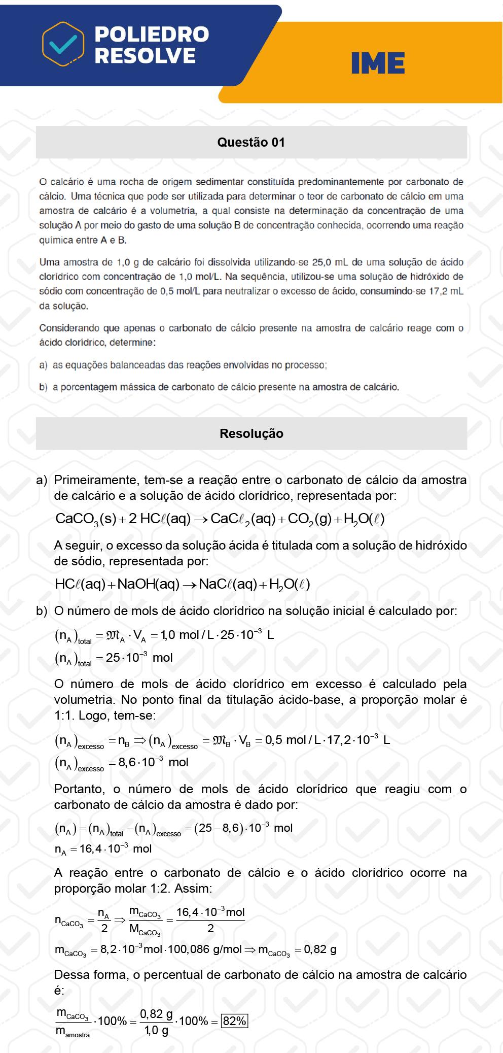 Dissertação 1 - 2ª Fase - Química - IME 2023