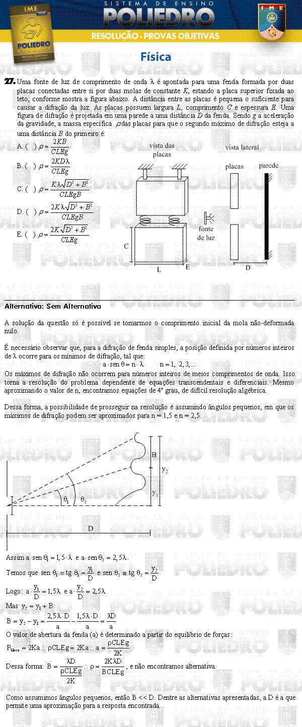 Questão 27 - Objetivas - IME 2008