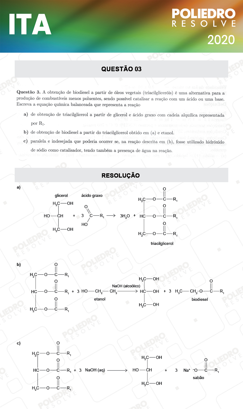 Dissertação 3 - 2ª Fase - 1º Dia - Mat / Quí - ITA 2020