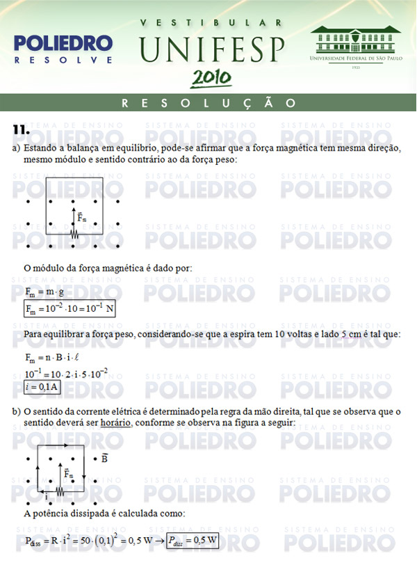 Dissertação 11 - Conhecimentos Específicos - UNIFESP 2010