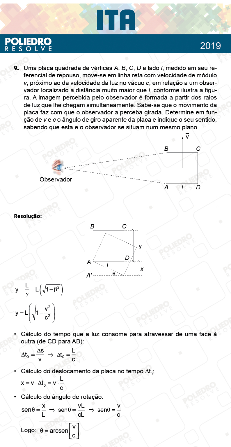 Dissertação 9 - 2ª Fase - 2º Dia - FIS / RED - ITA 2019