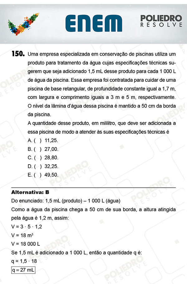 Questão 150 - 2º Dia (PROVA AMARELA) - ENEM 2017