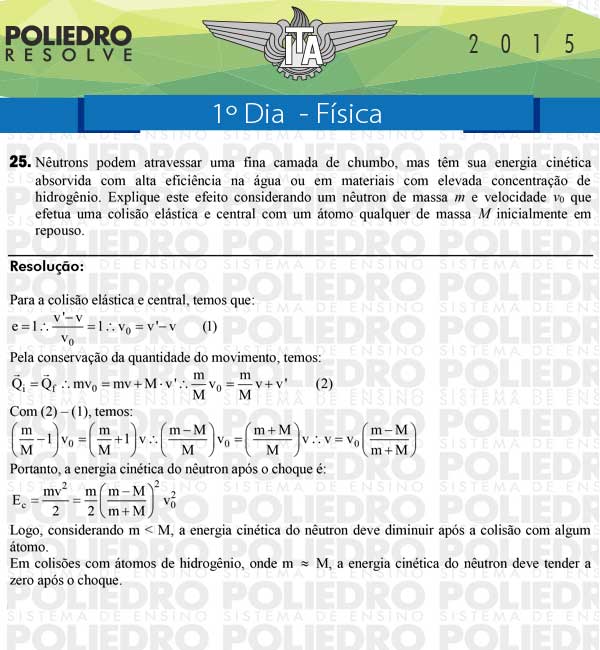 Dissertação 25 - Física - ITA 2015