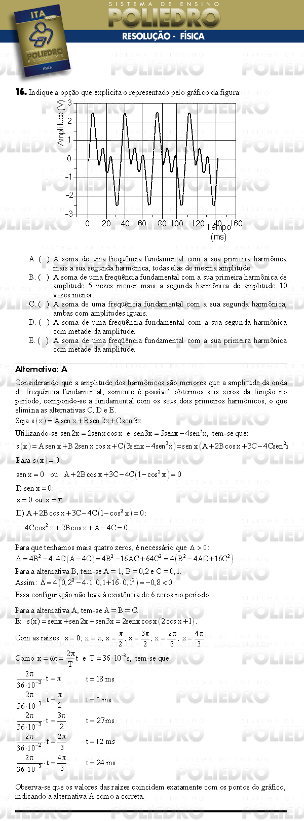 Questão 16 - Física - ITA 2008