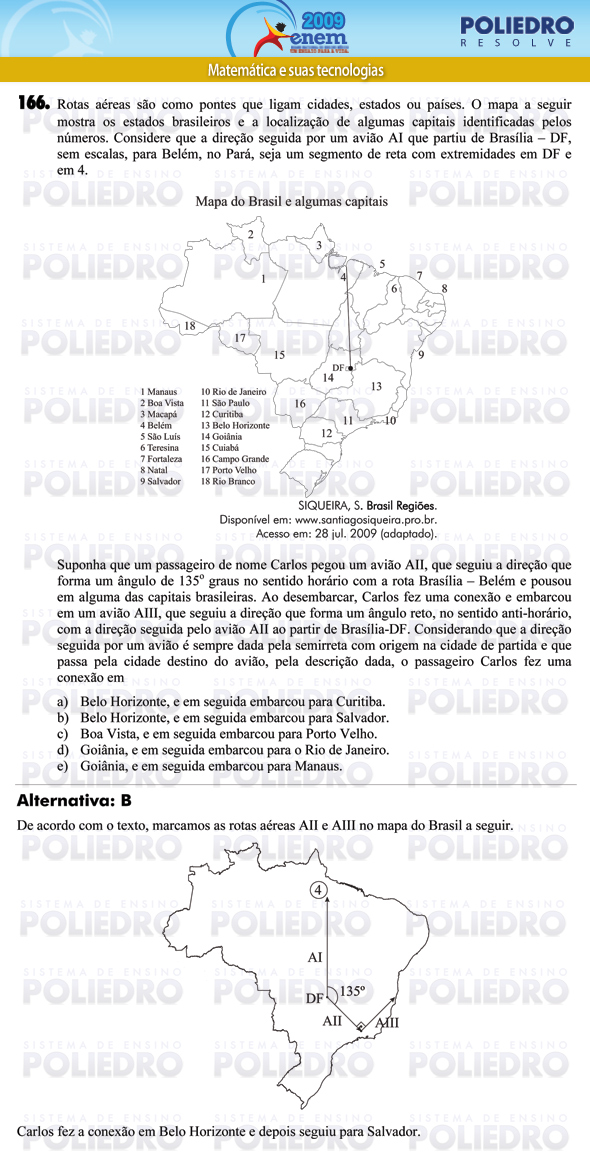 Questão 166 - Prova - ENEM 2009