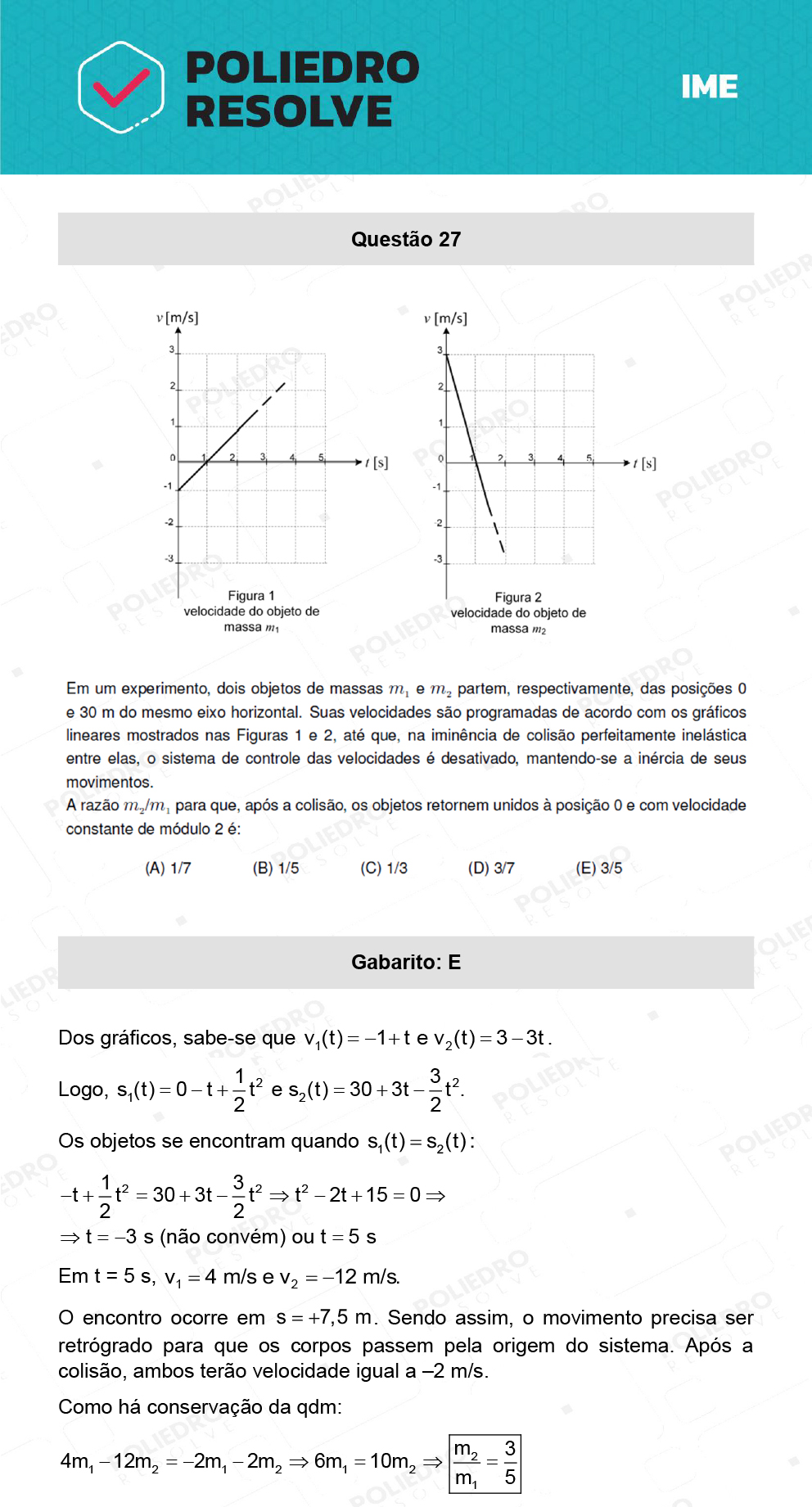 Questão 27 - 1ª Fase - IME 2022