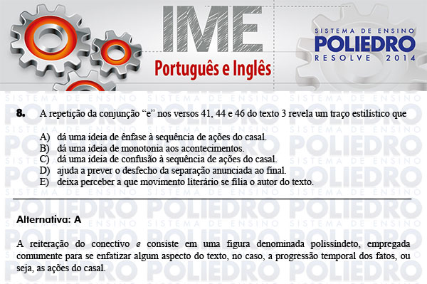 Questão 8 - Português e Inglês - IME 2014