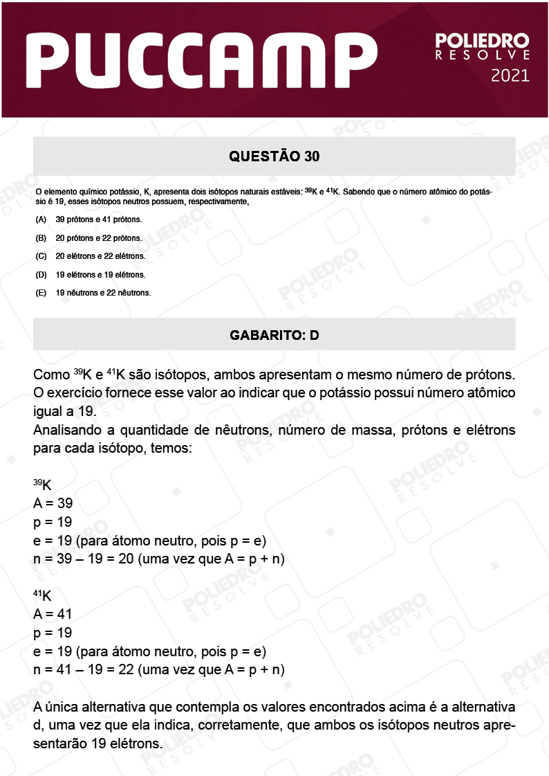 Questão 30 - Direito - PUC-Campinas 2021