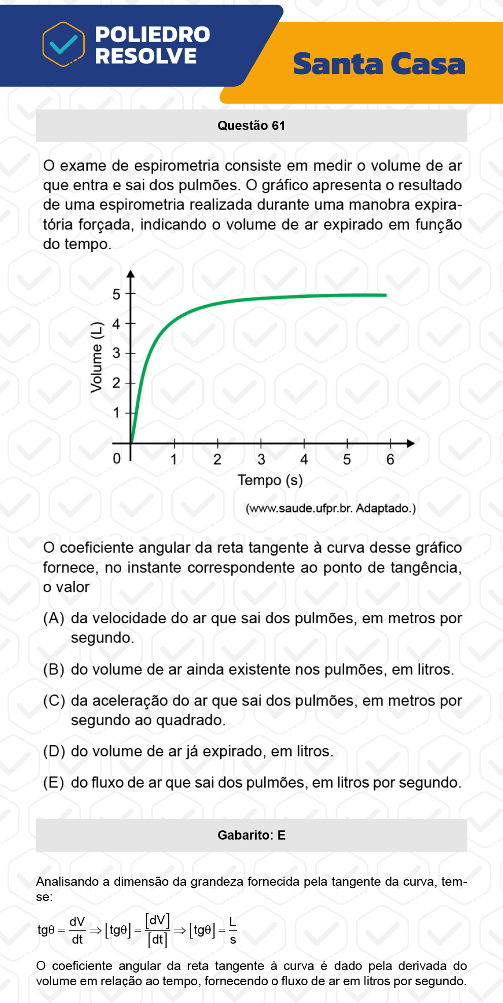 Questão 61 - 1º Dia - SANTA CASA 2023