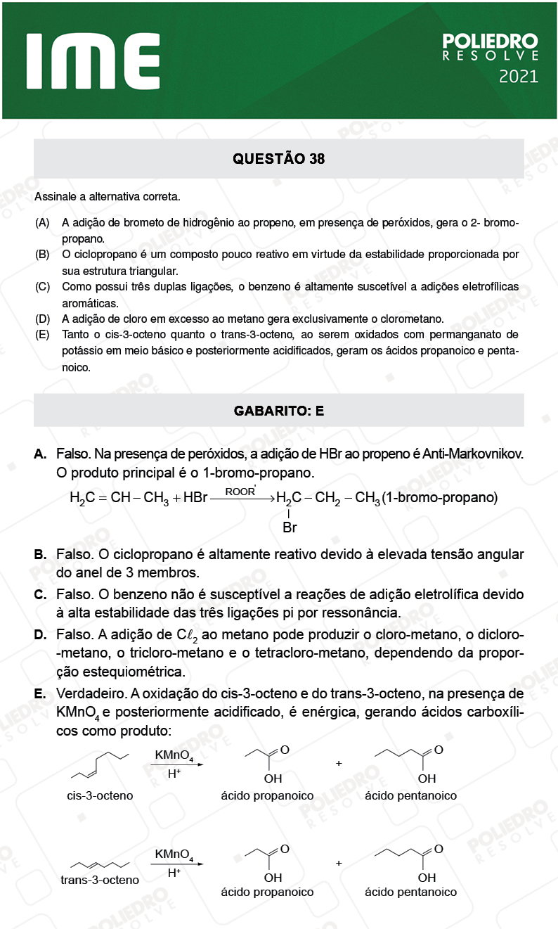 Questão 38 - 1ª FASE - IME 2021