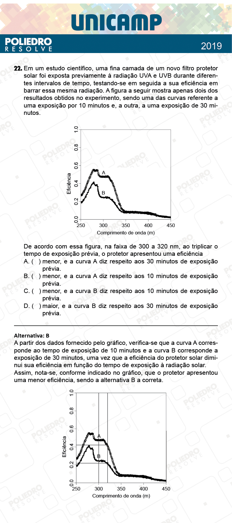 Questão 22 - 1ª Fase - PROVA Q e X - UNICAMP 2019