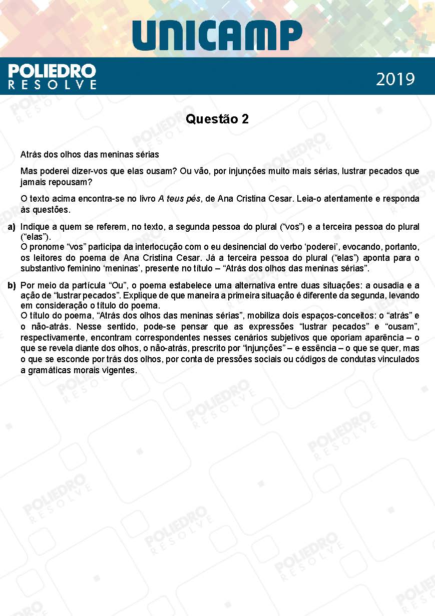 Dissertação 2 - 2ª Fase - 1º Dia - UNICAMP 2019