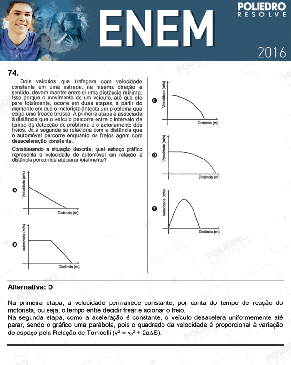 Questão 74 - 1º Dia (PROVA ROSA) - ENEM 2016