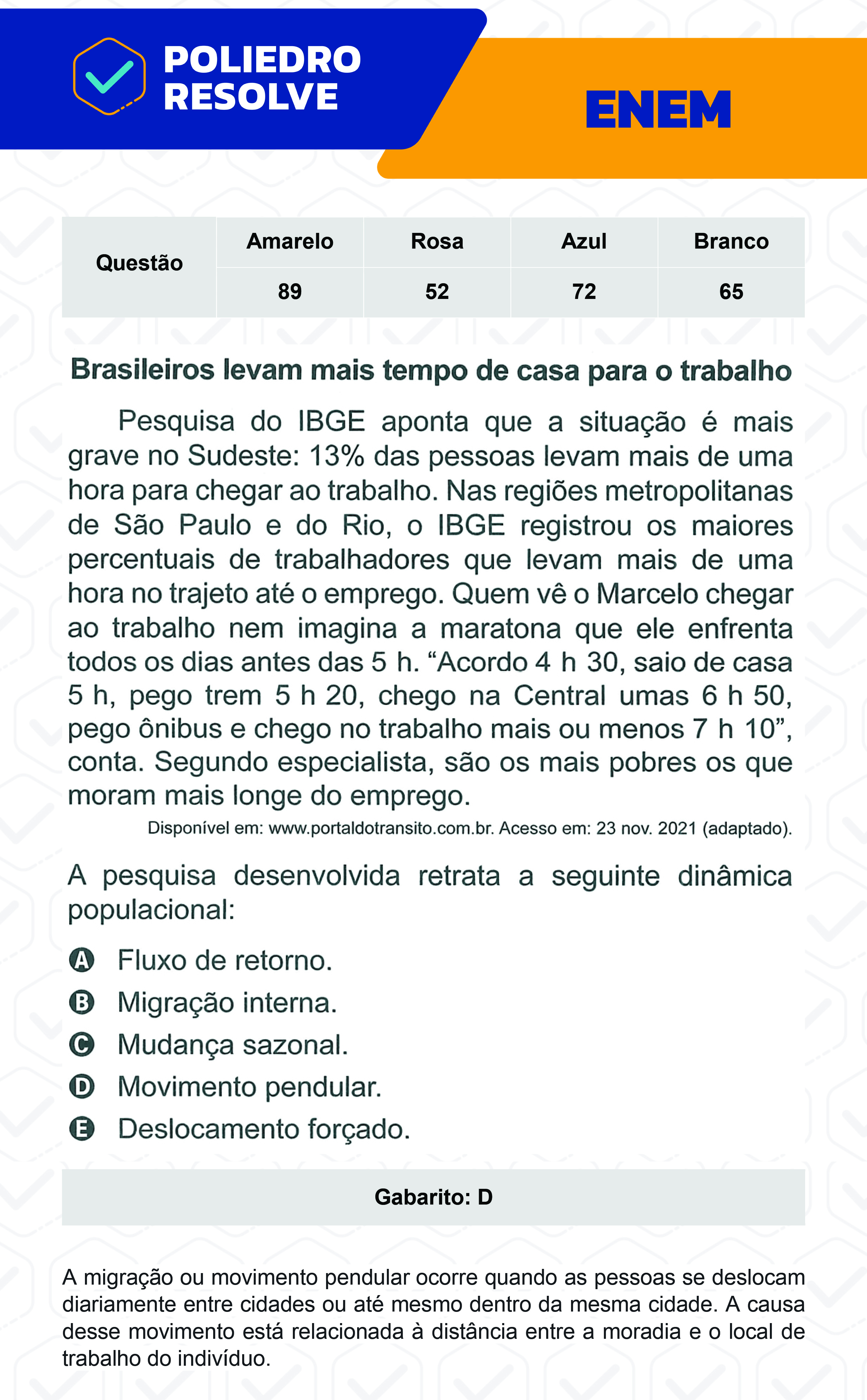 Questão 89 - 1º Dia - Prova Amarela - ENEM 2022